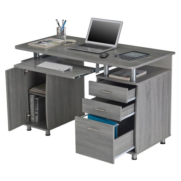 Office Desk With File Cabinet